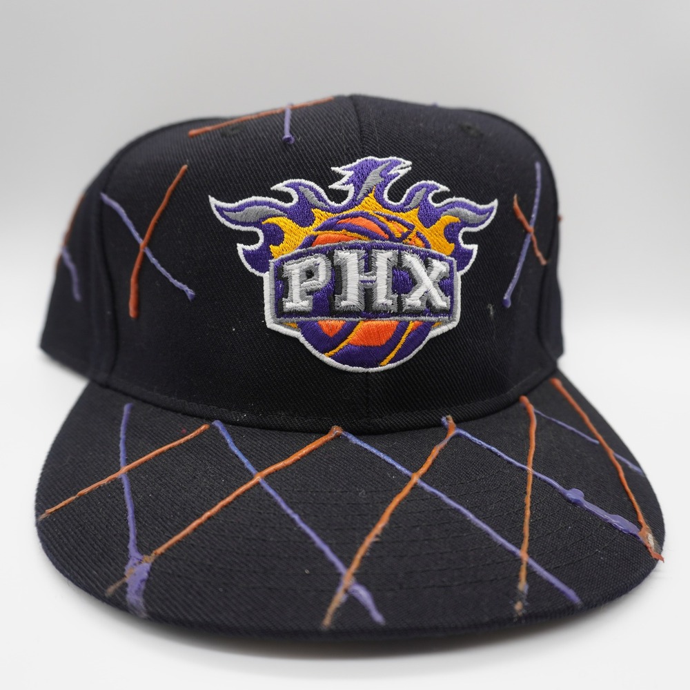 Reebok Phoenix Suns Hat Mens 7 1/2 Black NBA Fitted Embroidered PHX Basketball